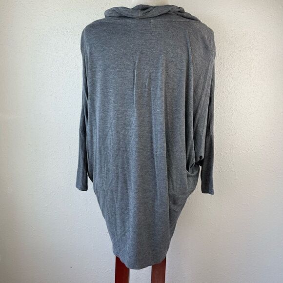 Kim & Cami Gray Cowl Neck Tunic Top Size L EUC - Picture 5 of 8